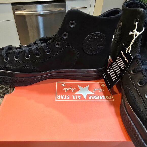 Converse Chuck Taylor 70 Marquis Hi Suede Triple BLACK A09441C Shoe Mens Sz 10 - Picture 4 of 12